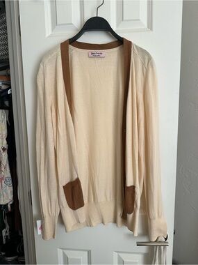 Juicy Couture Cream and Tan Cardigan Sweater